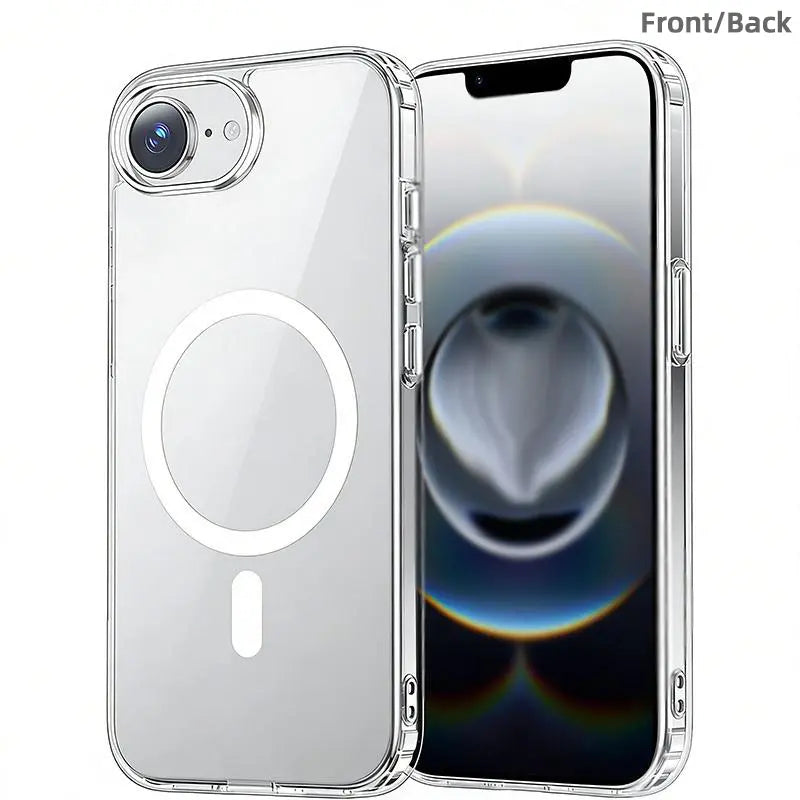 Enhanced Magnetic Phone Cover Protector with Full Camera Protection for Iphone 17E/16E, Translucent Matte Finish Casing, Shockproof, Protective Shock-Resistant Design, Compatible with Wireless Charging, Protective Cellphone Casing
